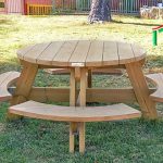 שולחן פיקניק עגול מעץ