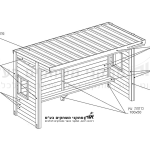 שרטוט תחנת אוטובוס מעץ - תמונה ראשית
