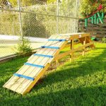 מתקן לכלבים - רמפת ריצה מעץ