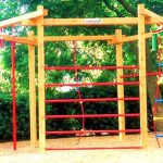 מתקן ספורט משושה כושר מעץ