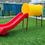 מתקן חצר לגני ילדים - מנהרת זחילה ומגלשה