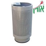 אשפתונים ופחים ציבוריים - אשפתון מתכת עם מאפרה