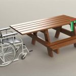 שולחן פיקניק מעץ לנכים