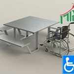 שולחן פיקניק ממתכת לנכים