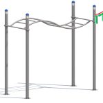 מתקן כושר ציבורי סולם אופקי גלי