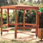 פרגולות וסככות צל - סככת גזיבו מעץ בקוטר 3 מטר