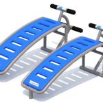 מתקן כושר ציבורי ספת בטן - זוגי