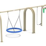 נדנדה מעוגלת קן לציפור ומושב בוגר