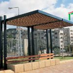 פרגולות וסככות צל - פרגולה מעץ ומתכת - יונה