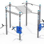 מתקן כושר ציבורי משושה לאימון פונקציונלי