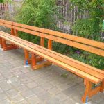 ספסלי רחוב - ספסל עץ ארוך