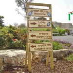 לוחות מודעות ושילוט - שילוט הכוונה עם מסגרת עץ