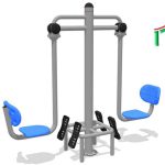 מתקן כושר ציבורי לחיצת רגליים - זוגי - הדמייה