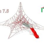 מתקן שעשועים וספורט - פירמידת חבלים 7.5 מ'