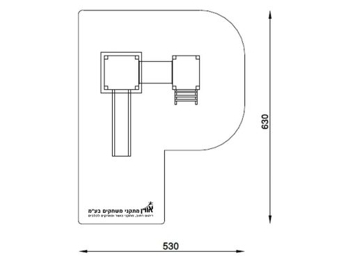 מתקן משחקים לגני ילדים – גפן – 1315 - שרטוט