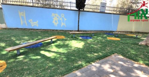 Sports facility - wooden balance beam
