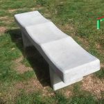 ספסל בטון גלי