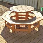 שולחן פיקניק משושה מעץ