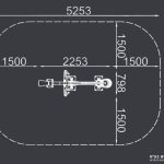 מתקן כושר משקולות חוץ - חתירה בתמיכת חזה - שרטוט
