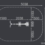 מתקן כושר משקולות חוץ - יד קדמית - שרטוט