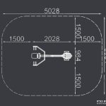 מתקן כושר משקולות חוץ - לחיצת כתפיים - שרטוט