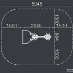 מתקן כושר משקולות חוץ - סקווט - שרטוט