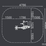 מתקן כושר משקולות חוץ - פשיטת רגליים - שרטוט