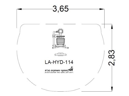 מתקן כושר הידראולי – אימון בטן - LA-HYD-114 - שרטוט