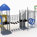 מתקן משחקים לגני ילדים - בקעת הירדן - W210309-5-4 - מבט מאחור