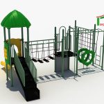 מתקן משחקים לגני ילדים - בקעת הירדן - W210309-5-4 -צבע נוסף - מבט מאחור