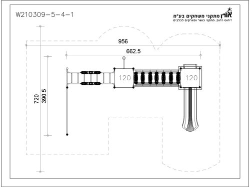 מתקן משחקים לגני ילדים - בקעת הירדן - W210309-5-4 - שרטוט