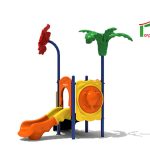 מתקן משחקים לגני ילדים - צ'יק צ'אק מיני מגדל 1 - NAT-052 MINI C - הדמייה - מבט מאחור