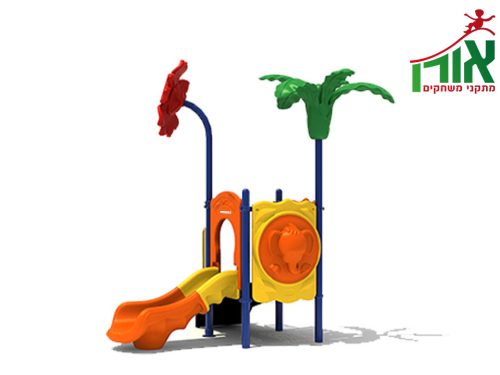 מתקן משחקים לגני ילדים - צ'יק צ'אק מיני מגדל 1 - NAT-052 MINI C - הדמייה - מבט מאחור