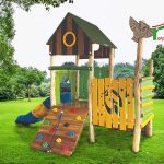 מתקן משחקים מעץ רוביניה - ירוק - 99060