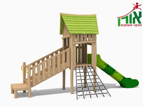 מתקן משחקים מעץ רוביניה - שומר היער - JS-001 - הדמייה