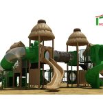 מתקן שעשועים ממתכת - בונגלוס - 99021 - הדמייה - מבט מאחור