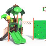 מתקן שעשועים ממתכת - הילי - 99084 - הדמייה - מבט מאחור