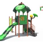 מתקן שעשועים ממתכת - הילי - 99084 - הדמייה - מבט מהצד