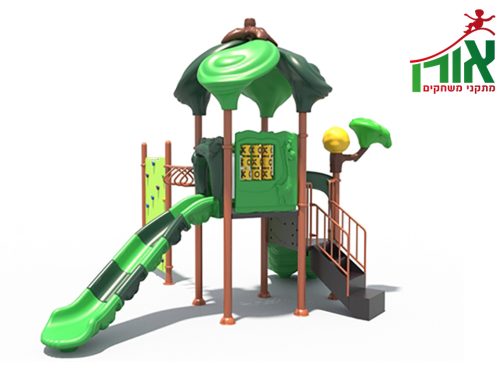 מתקן שעשועים ממתכת - הילי - 99084 - הדמייה - מבט מהצד