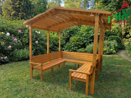 Перголы и навесы - деревянная беседка-навес диаметром 3 метра. (העתק)